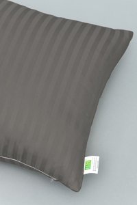 Satin Stripe Cotton Cushion Cover (Grey)
