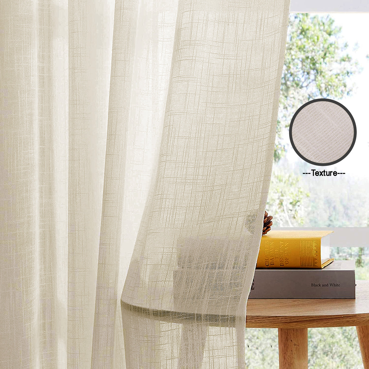 Fort Absolute - Beige Loop Sheer Curtain