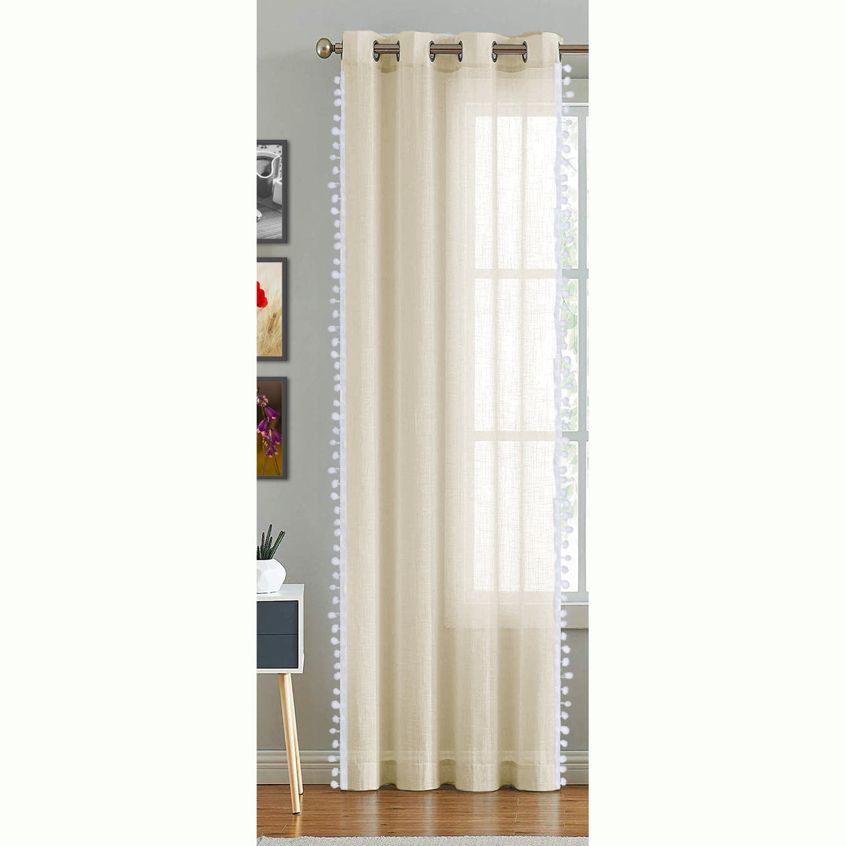 Fort Handpicked Breeze - Beige Sheer Curtain