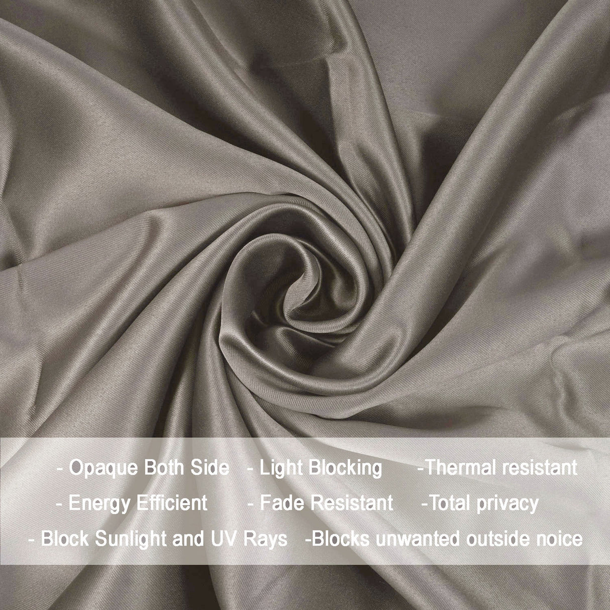 Fort Essential - Back Tab Blackout Curtain (English Grey)