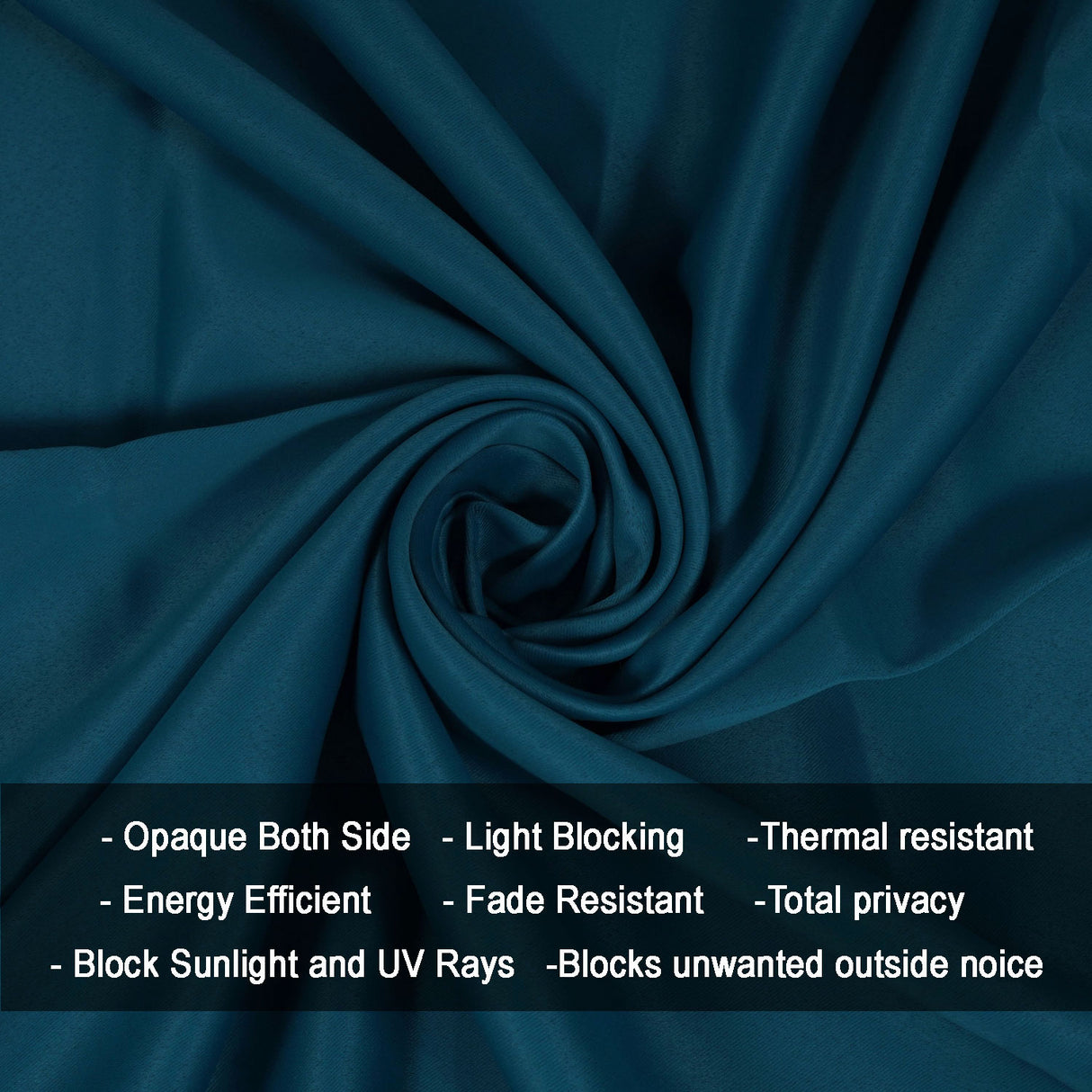 Fort Essential - Back Tab Blackout Curtain (Blue)