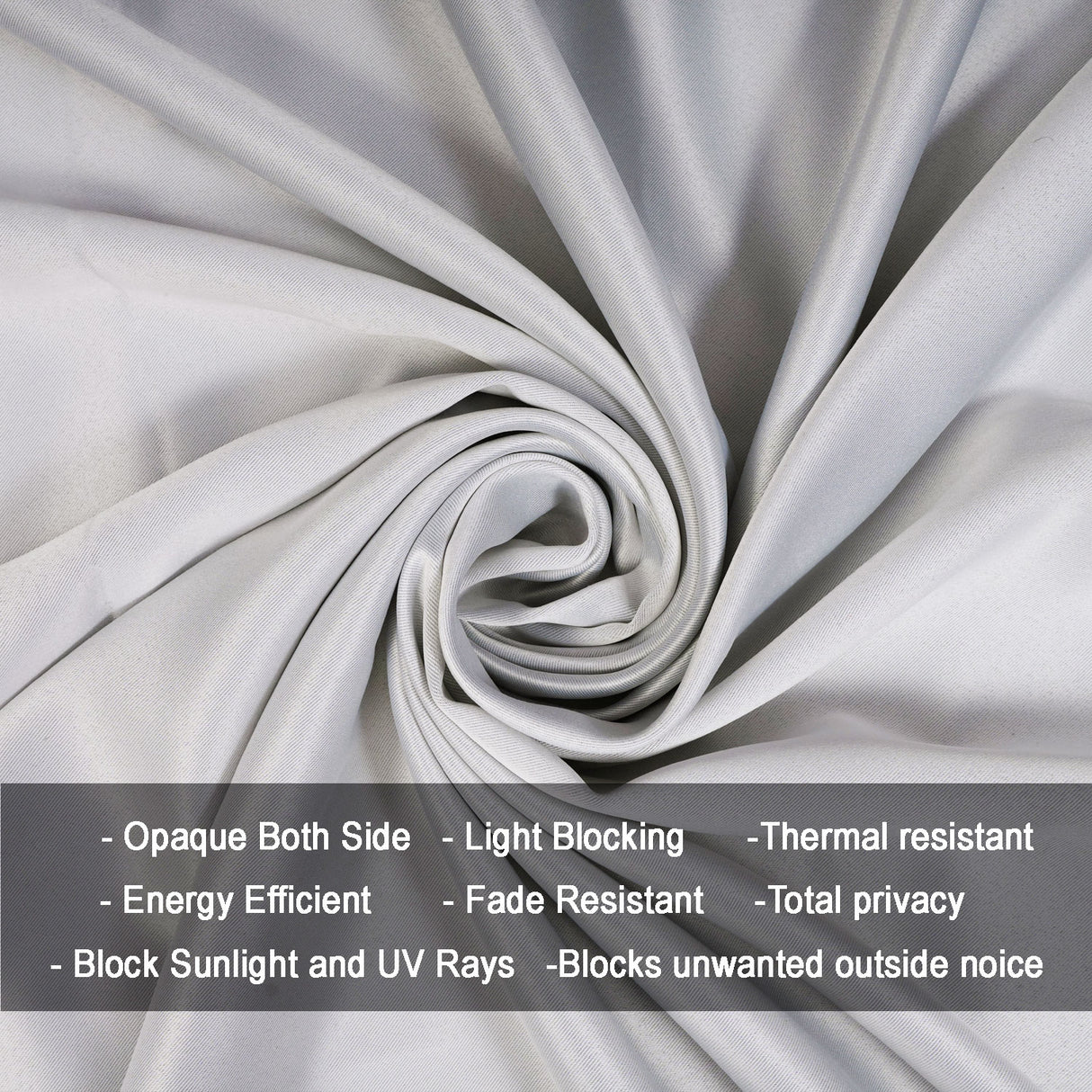 Fort Essential - Twist Tap Top Blackout Curtain (Greyish White)