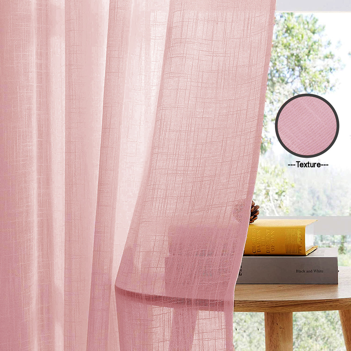 Fort Absolute - Pink Loop Sheer Curtain