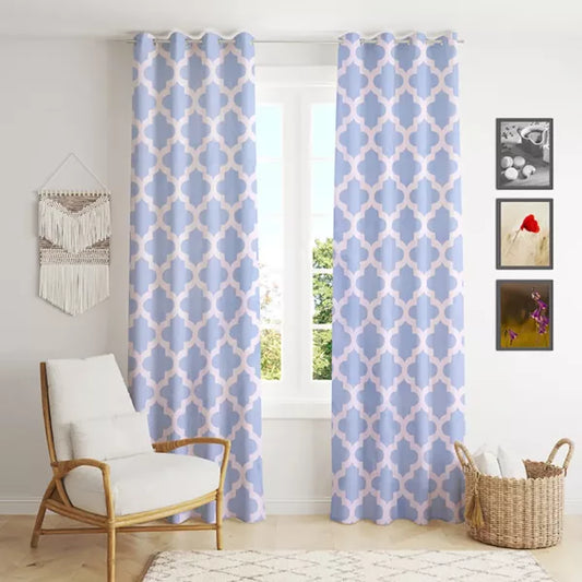 Imprimer Quatrefoil – CurtainPastel Blue