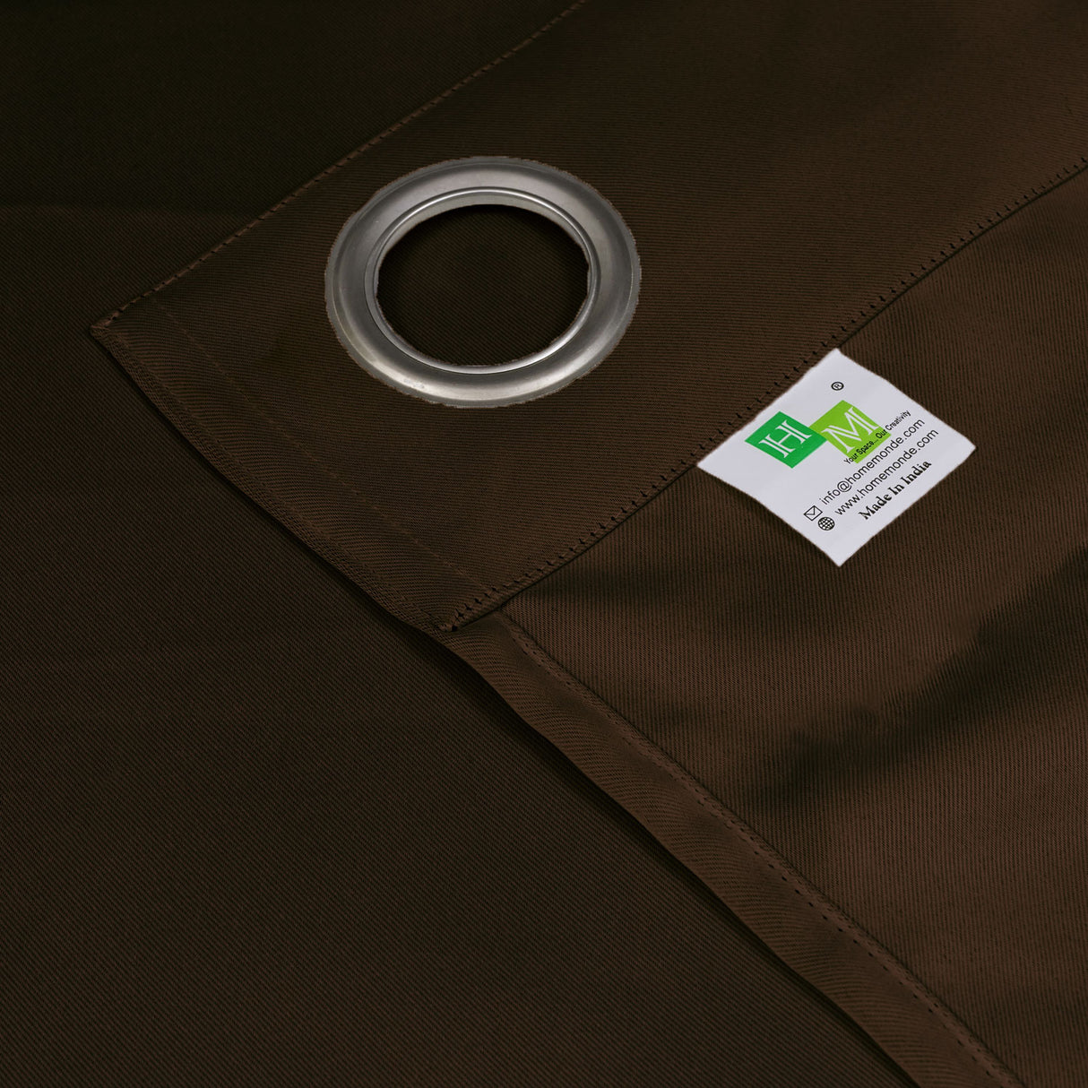 Fort Essential - Twist Tap Top Solid Blackout Curtain (Brown)