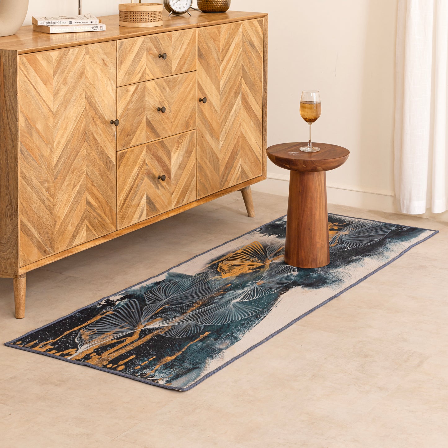 Imprimer Ginkyo - Digitally Printed Felt Runner Rug (Multicolor)