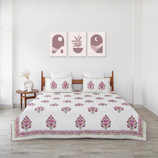 Ombre Berry - Quilted BedcoverPink