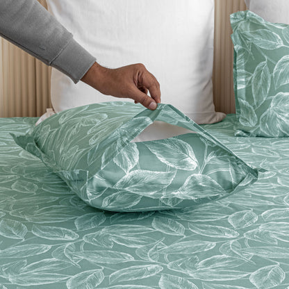 Imprimer Lilac - Pillow Cover Aqua Blue