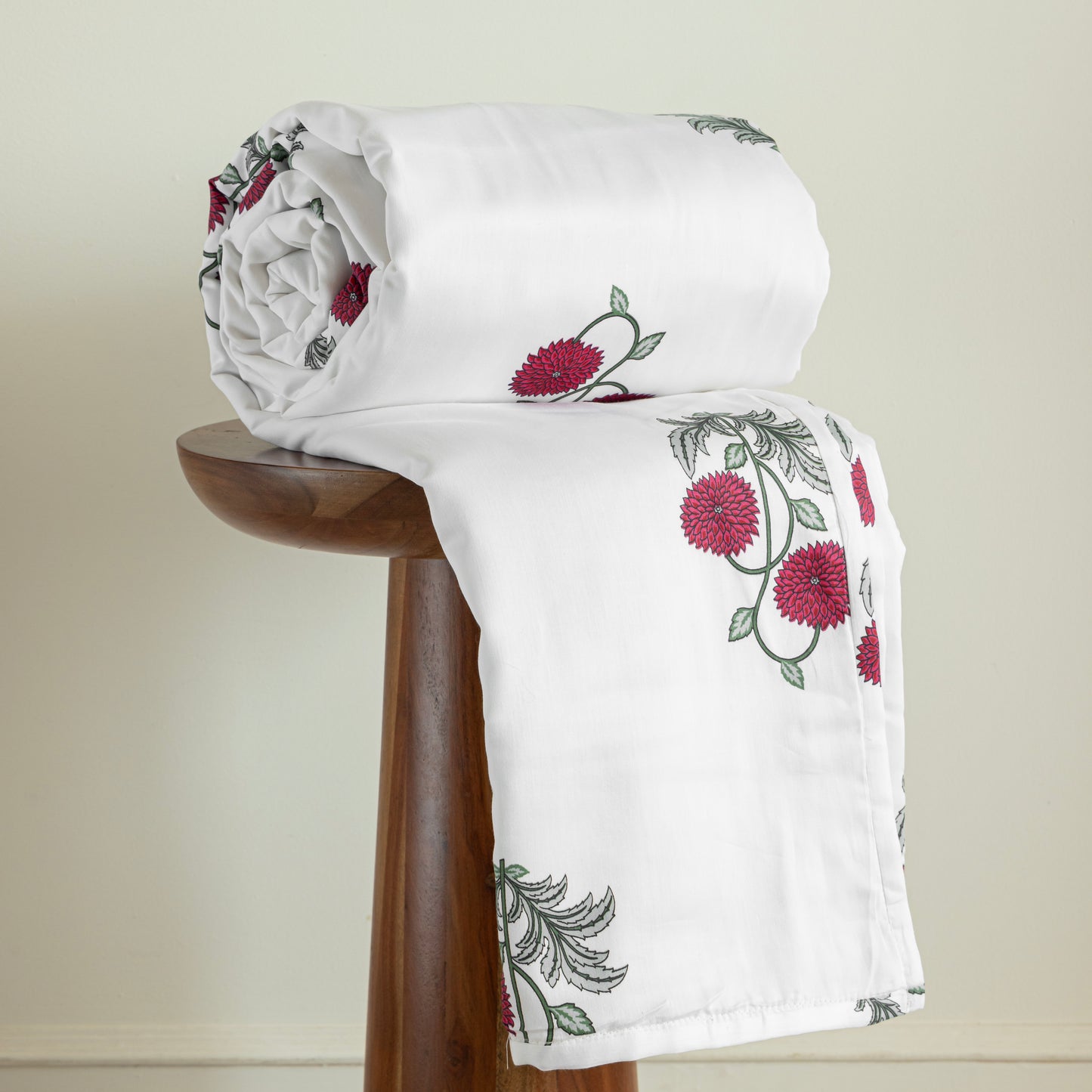 Imprimer Vignette - Rose Printed Dohar Blanket (Red)