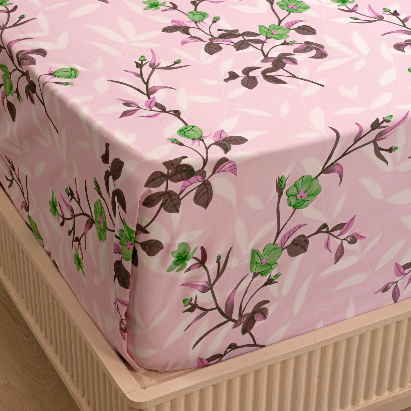 Imprimer floral mist - Printed Bedsheet (Lavender Pink)