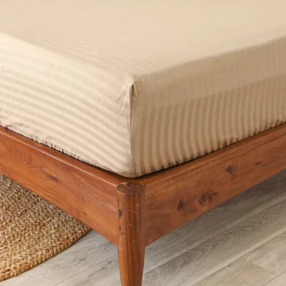 Breton Drift - Fitted Sheet Taupe