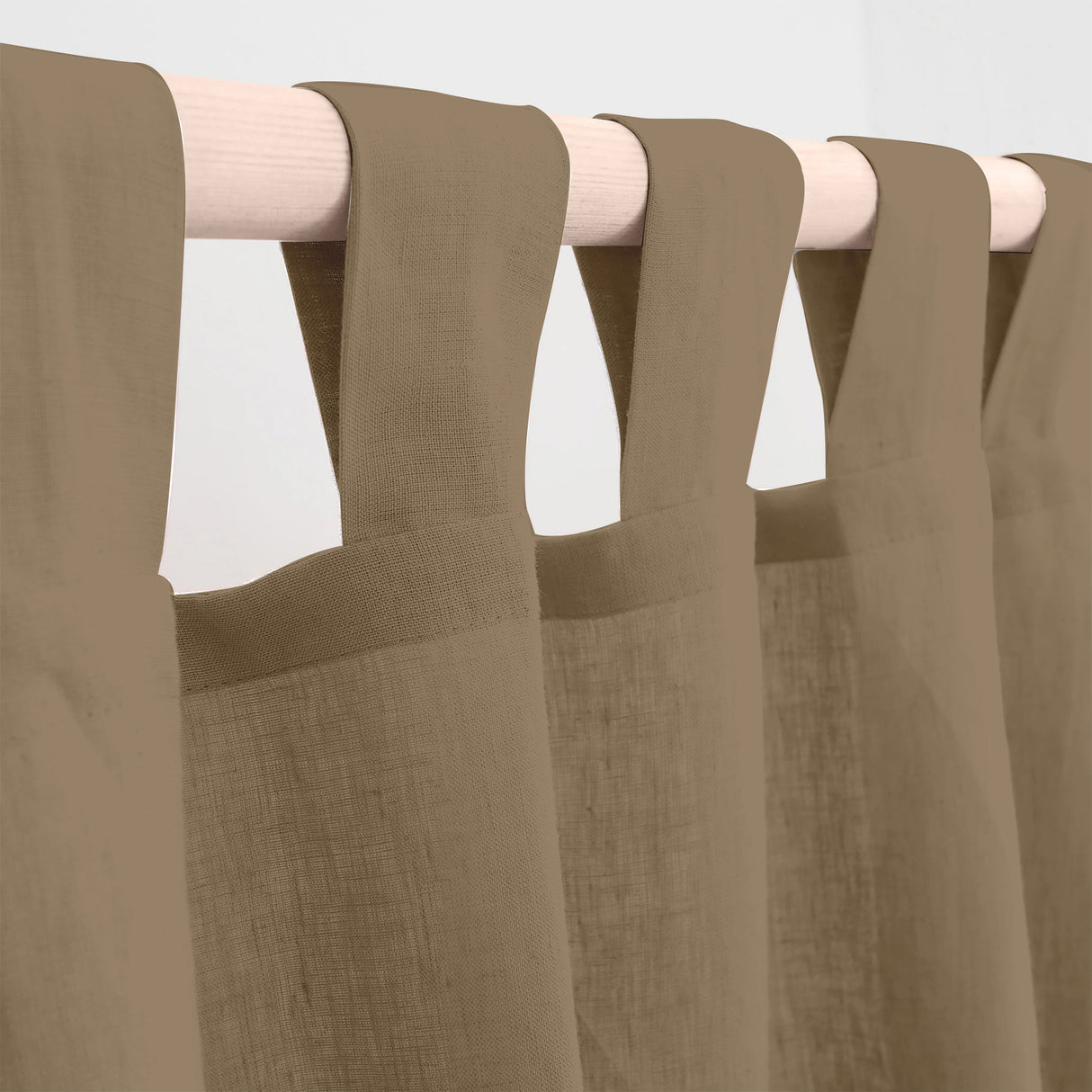Fort Absolute - Dark Brown Loop Sheer Curtain