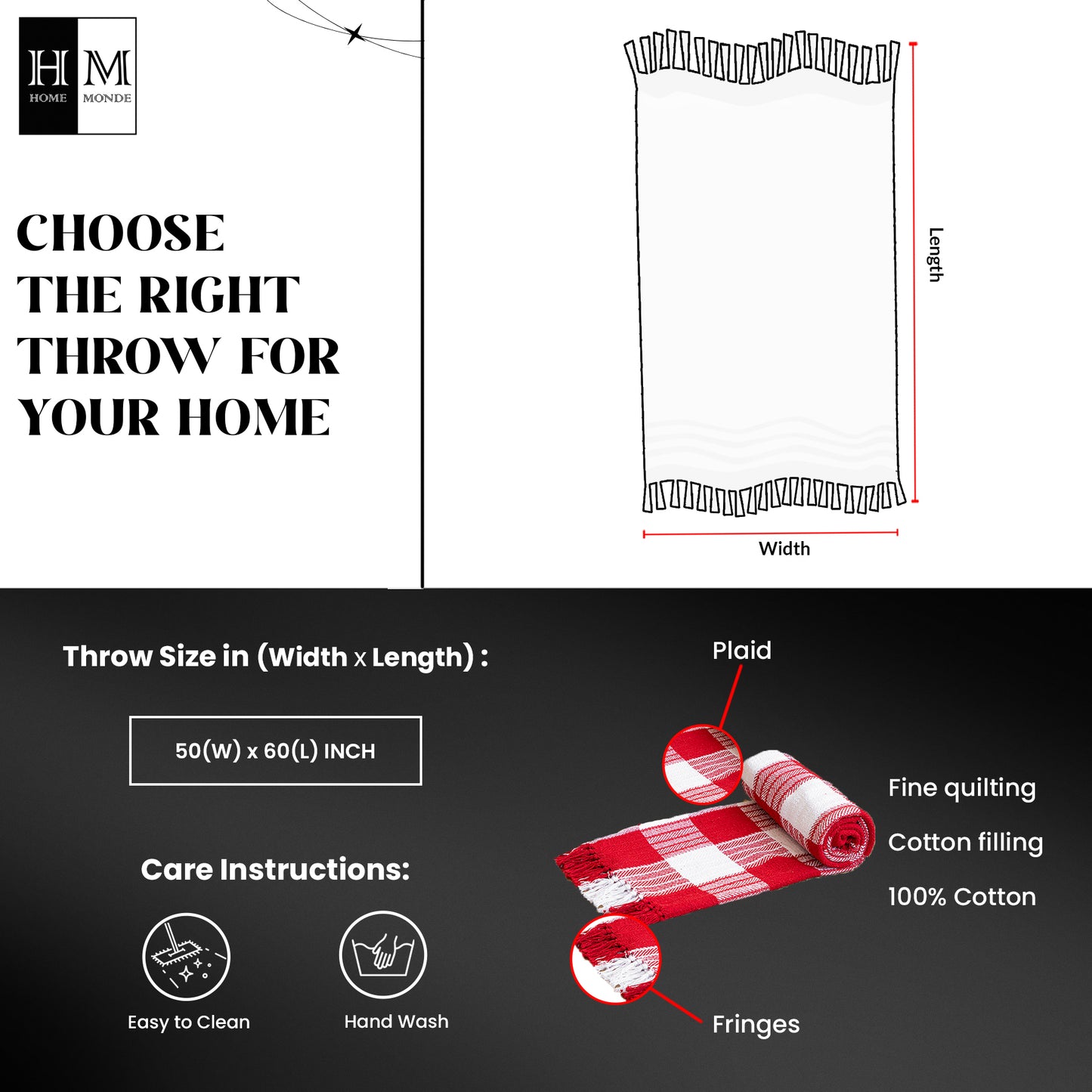 Breton Grey Harlequin - Plaid Woven Throw