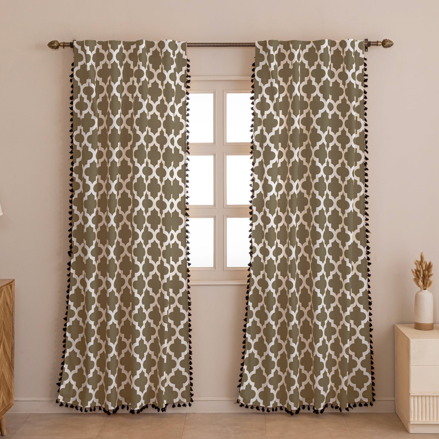 Imprimer Handpicked Soleil - Back Tab Curtain