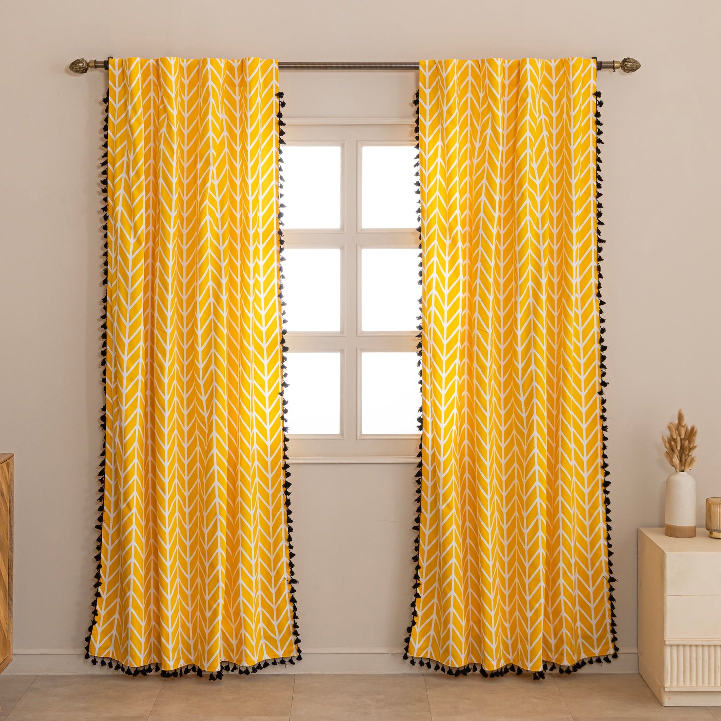Imprimer Handpicked Aztec - Back Tab Curtain