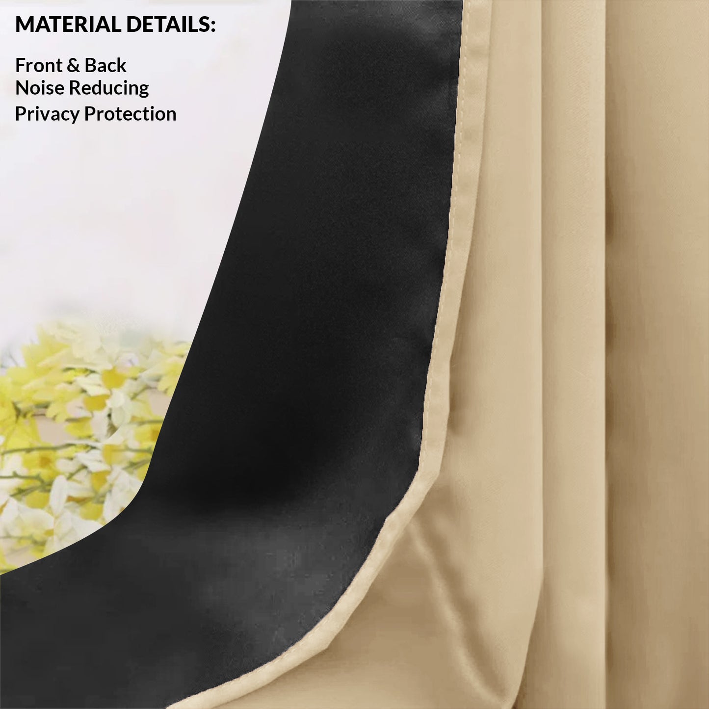 Fort Essential - Black Backing Blackout Curtain