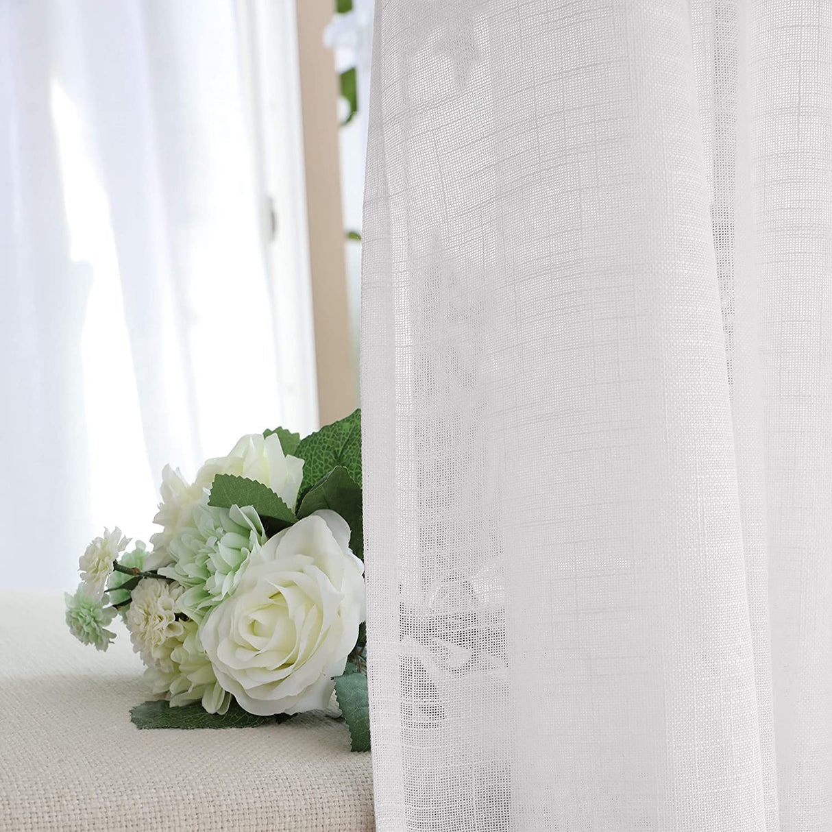 Fort Absolute - White Loop Sheer Curtain