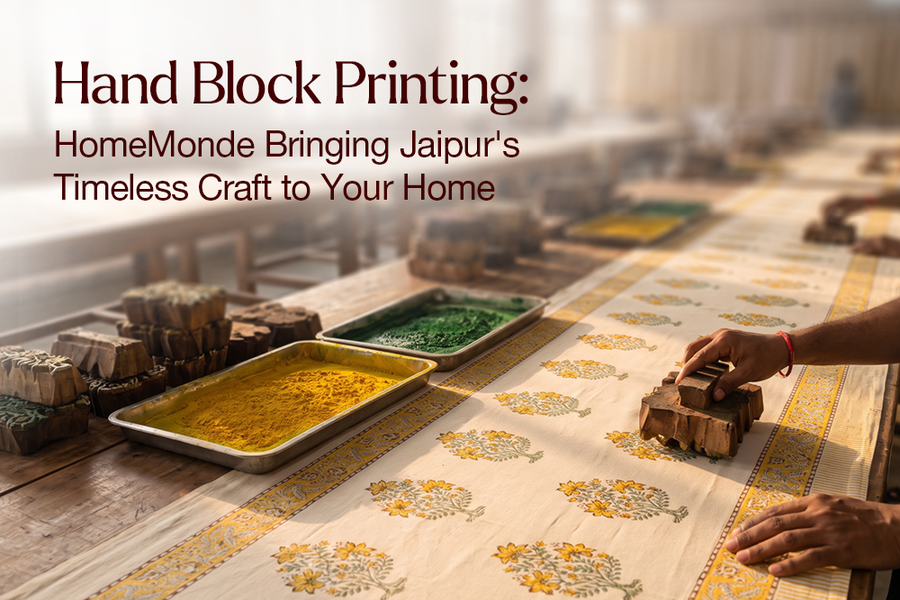 Hand Block Printing: HomeMonde Bringing Jaipur's Timeless Craft to Your Home