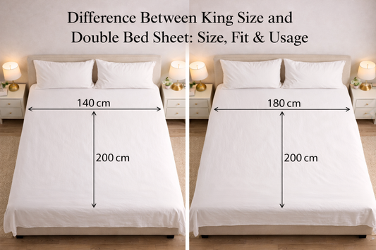 Difference Between King Size and Double Bed Sheet: Size, Fit & Usage