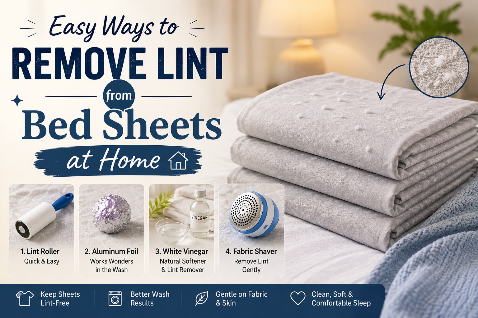 Easy Ways to Remove Lint from Bed Sheets at Home