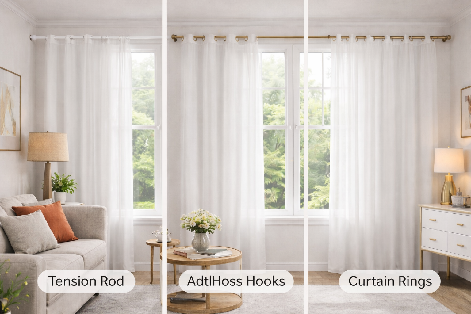 How to Hang Curtains Without Rod or Drilling