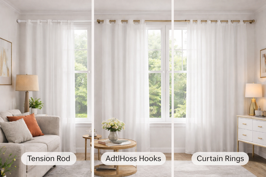 How to Hang Curtains Without Rod or Drilling