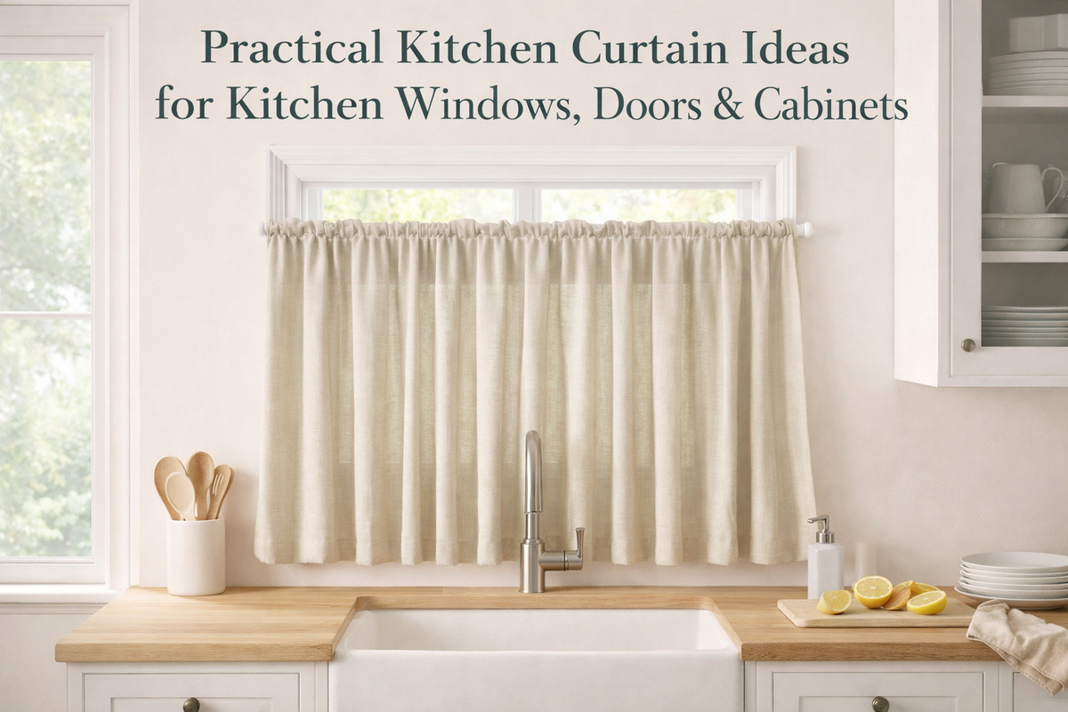 Practical Kitchen Curtain Ideas for Kitchen Windows, Doors & Cabinets