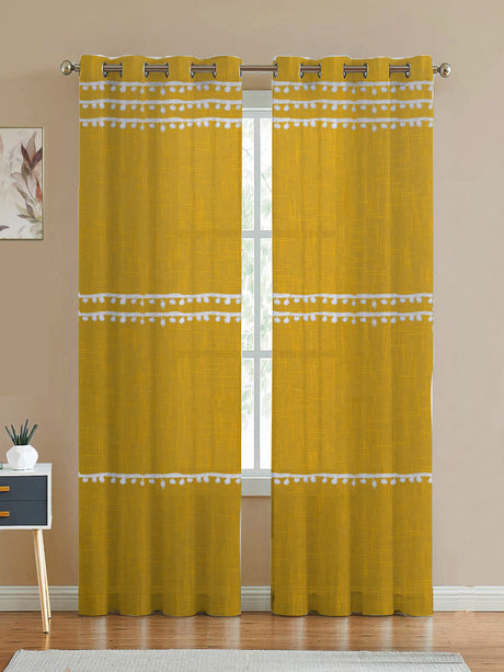 Multi Pom Pom Sheer