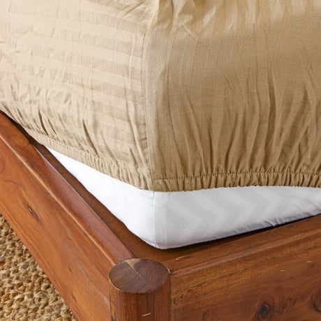 Fitted Satin Stripes