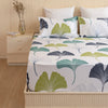 Imprimer Ginkyo - Floral Printed Bedsheet (Blue & Green)