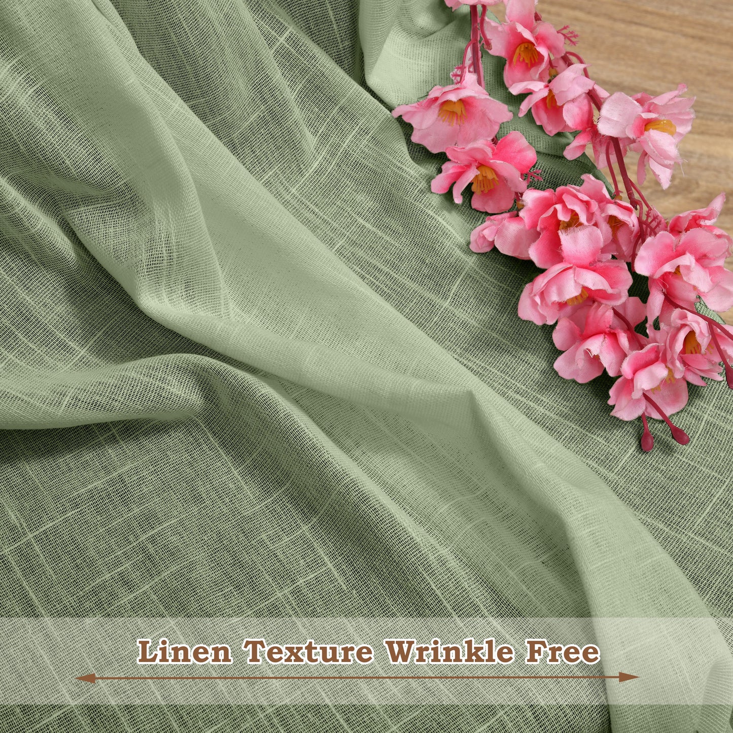 Fort Absolute - Rod Pocket Mint Green Sheer Curtain