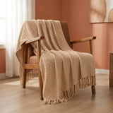 Beige - Waffle Throw