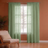 Fort Absolute - Rod Pocket Mint Green Sheer Curtain