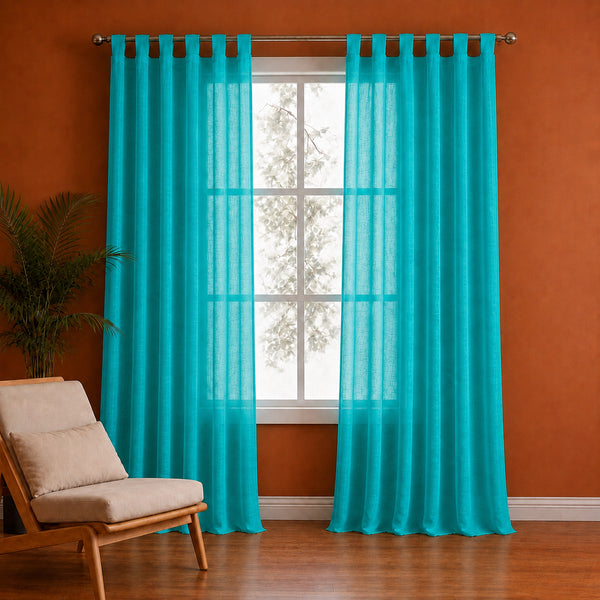 Fort Absolute - Blue Loop Sheer Curtain