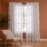 Imprimer Wavy Rhythm - Sheer Curtain Rod Pocket