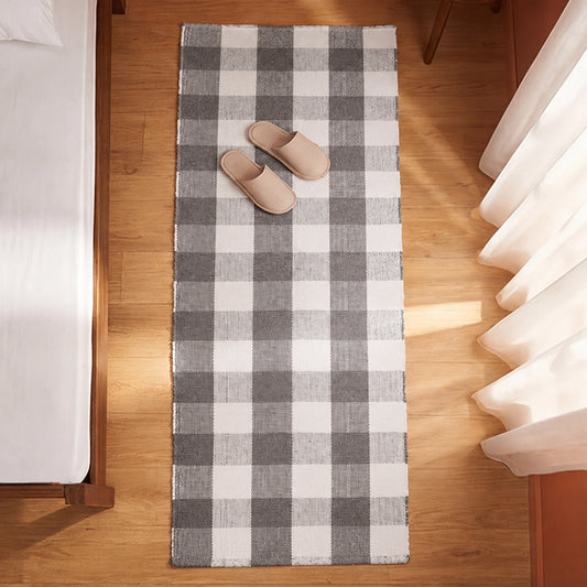 Breton Shadowplay - Plaid Rug (Grey & White)Breton Shadowplay - Plaid Rug (Grey & White)