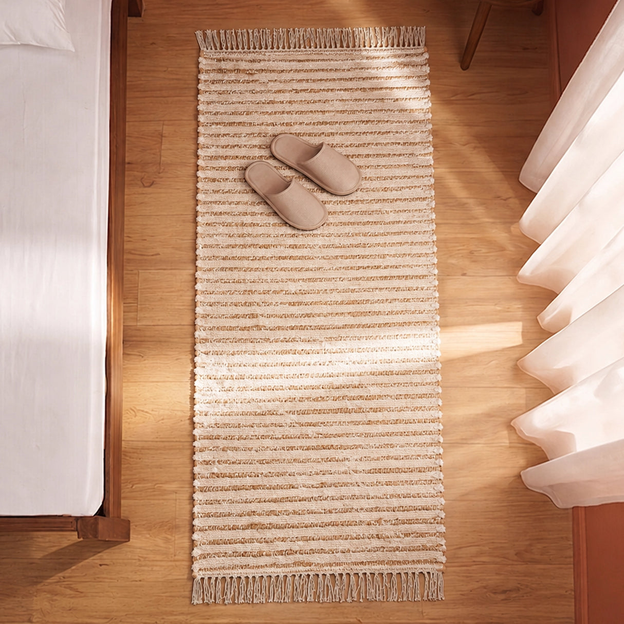 Tassel Cotton Jute - Rectangular