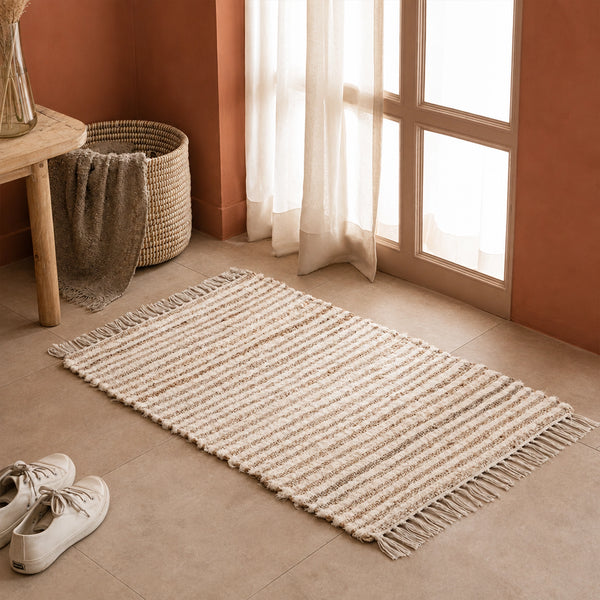 Tassel Cotton Jute - Rectangular