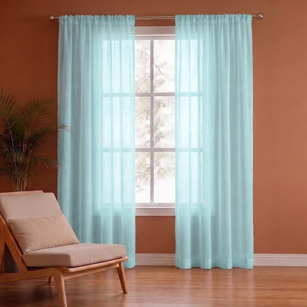 Fort Absolute - Rod Pocket Celeste Sheer Curtain