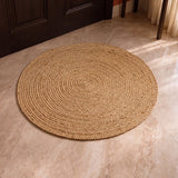 Solid Braided Jute Area Rug - Round
