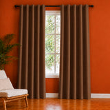 Fort Essential - Back Tab Blackout Curtain (Brown)