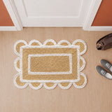 Scalloped Border Jute Area Rug - Rectangular