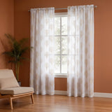 Imprimer Palmetto Plume - Gold Tree Printed Rod Pocket Sheer Curtain