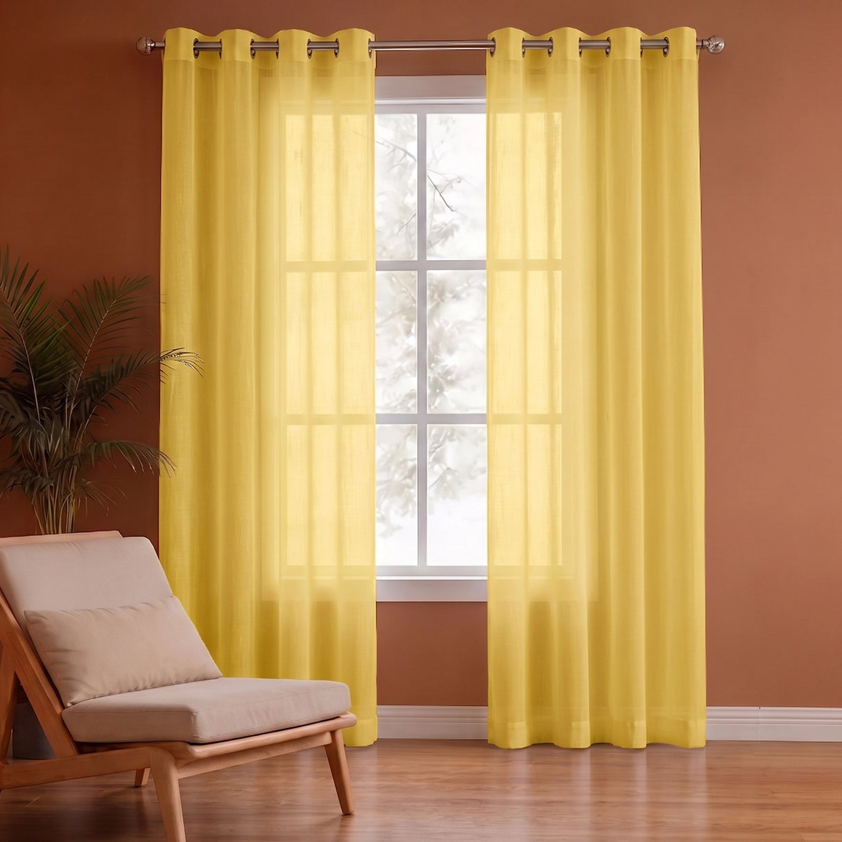 Fort Absolute - Yellow Sheer Curtain