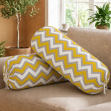 Imprimer Chevron - Printed Bolster Cover (Yellow)