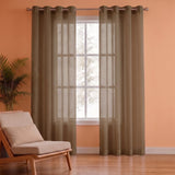 Fort Absolute - Eyelet Dark Brown Sheer Curtain