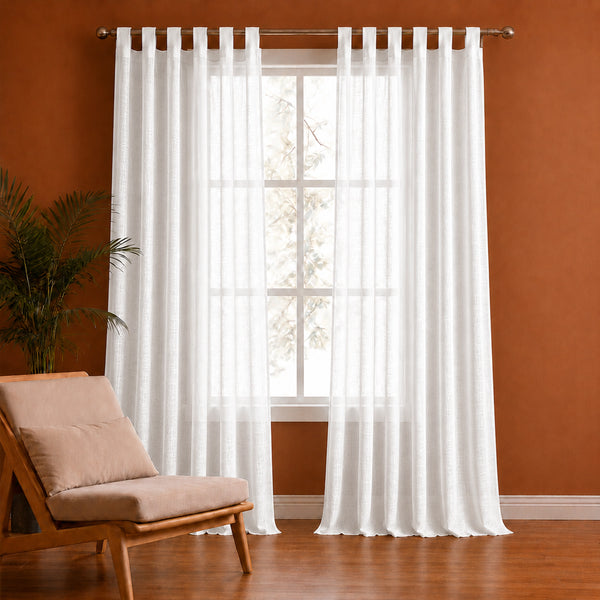 Fort Absolute - White Loop Sheer Curtain