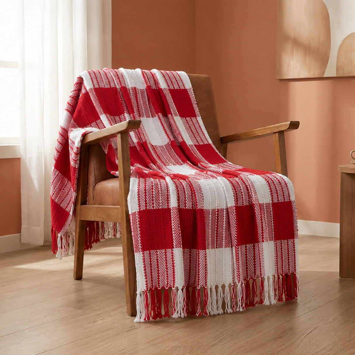 Breton Red Harlequin - Plaid Woven Throw