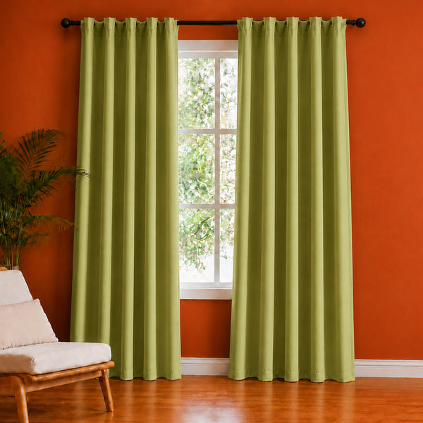 Fort Essential - Back Tab Blackout Curtain (Avacado Green)