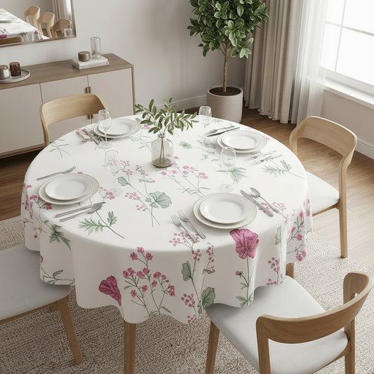 Cotton Floral Dining Table Cover ( Multicolor)Cotton Floral Dining Table Cover ( Multicolor)
